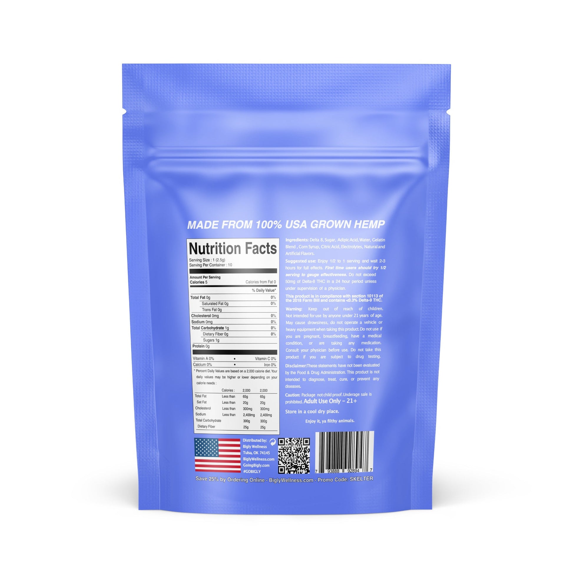 Blazed Hemp Blazed Delta-8 Kush Berry Gummies