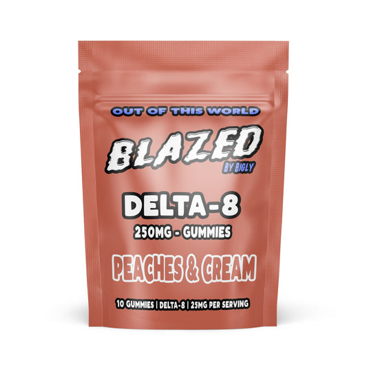 Blazed Hemp One Time Purchase Blazed Delta-8 Peaches & Cream Gummies