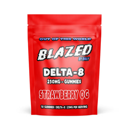 Blazed Hemp One Time Purchase Blazed Delta-8 Strawberry OG Gummies